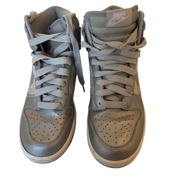 Nike Dunk High SB Metallic Silver White Sparkle Glitter 325203-001 Women's 7.5 - Picture 4 of 10